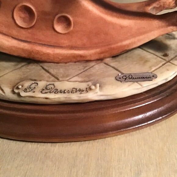 Rare Giuseppe Armani 1982 Ceramic Sculpture Pirates Boy & Girl Rocking Horse - Picture 7 of 8